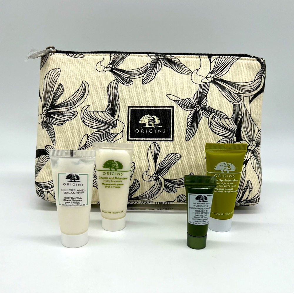 Origins Skin Care Bundle With Pouch &  Eco Friendly Tote Bag Brand New Pack
